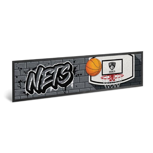 NBA Brooklyn Nets Basketball Bar Runner Mat