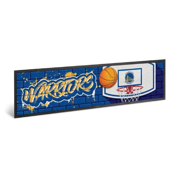 NBA Golden State Warriors Basketball Bar Runner Mat