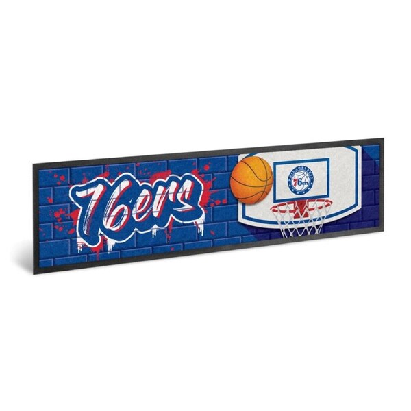 NBA Philadelphia 76ers Basketball Bar Runner Mat