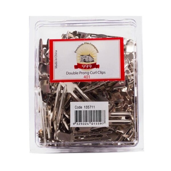 999 Double Prong Curl Clips 100 Pieces