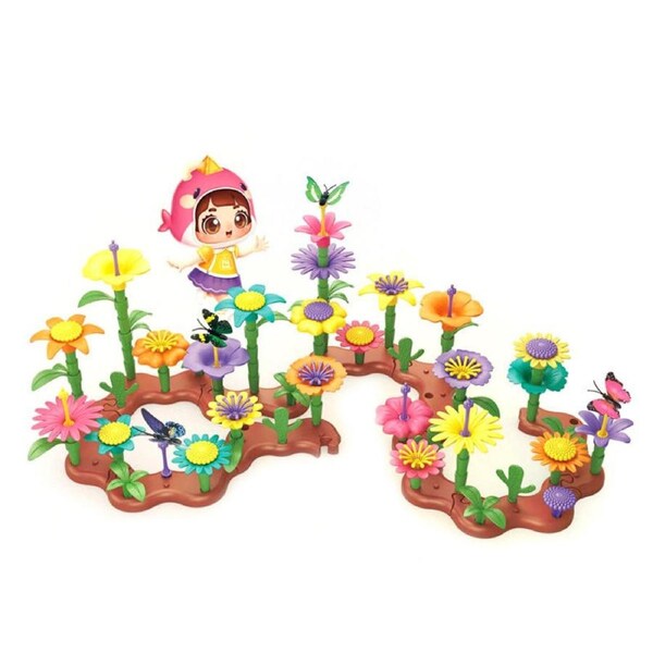 Nevenka 144Pcs Flower Garden Building Kit STEM Toy for 3-7 Year Old Girls