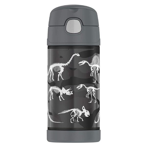 Thermos 355ml Funtainer Vacuum Insulated Drink Bottle Dinosaur Stainless Steel