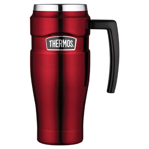 Thermos Stainless Steel King Vacuum Insulated Portable Travel Mug Red 470ml