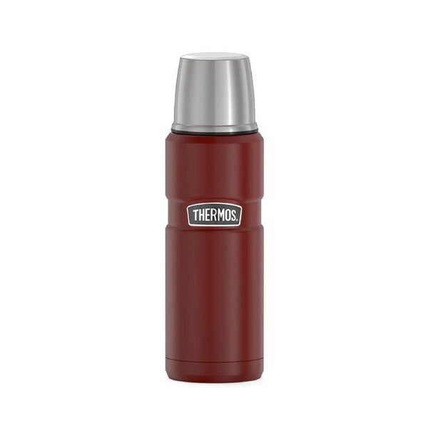 Thermos 470ml Stainless Steel Vacuum Insulated Beverage Hot/Cold Bottle Red