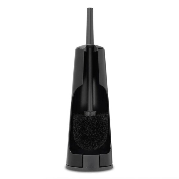 Brabantia 42cm Bathroom Cleaning Toilet Brush/Holder Storage Set Matte Black