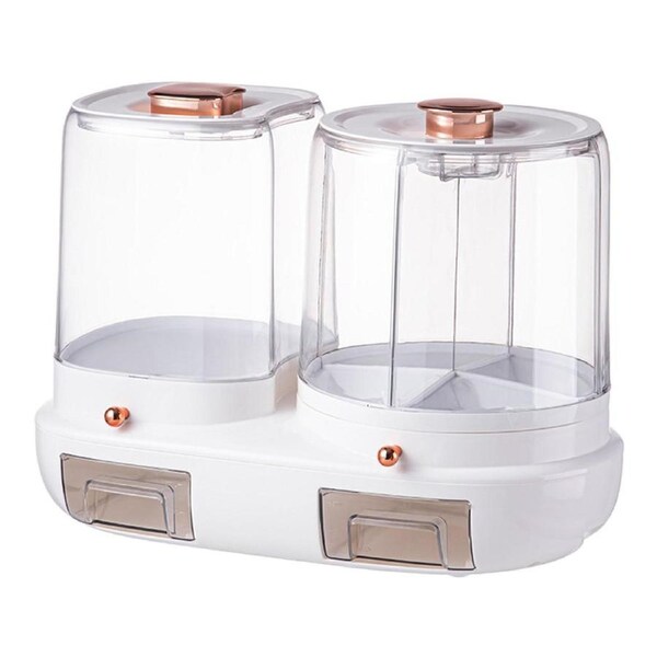 Rotating Rice Dispenser Storage Container for Barley Mung Beans