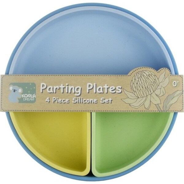 4pc Koala Dream Silicone Baby/Toddler Parting/Divided Food Plates Set 0m+