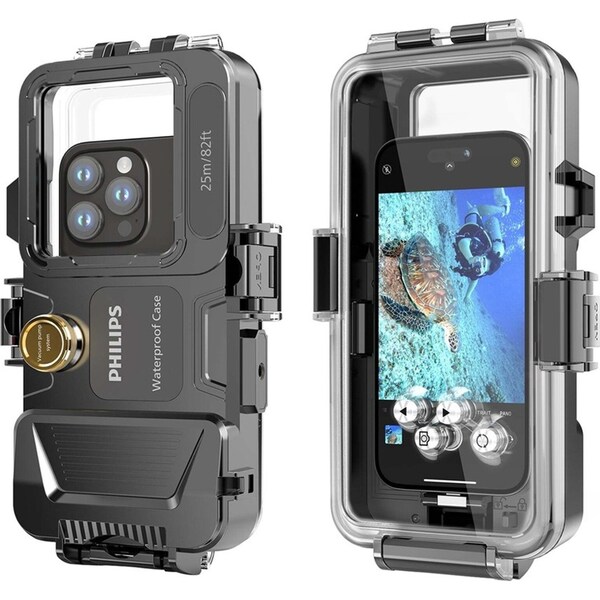 Philips Diving Phone Case For Apple iPhone 7-14 Mobile Protection Cover Clear