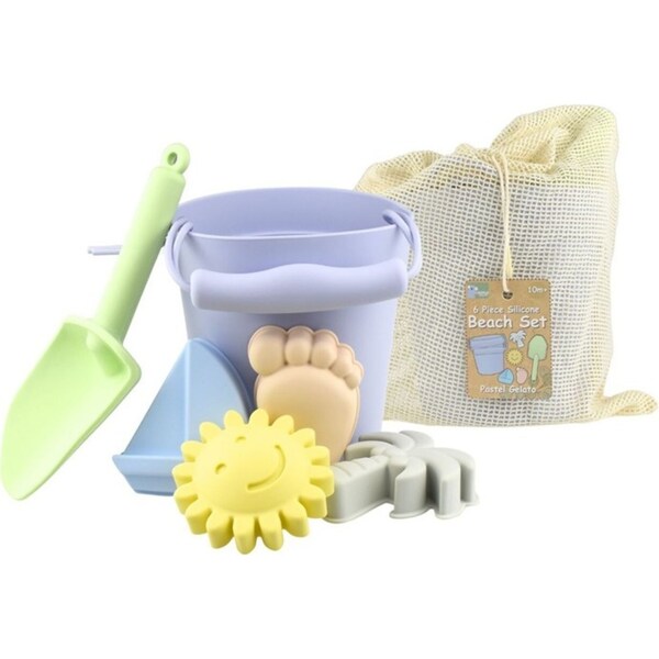 6pc Koala Dream Silicone Baby/Toddler Beach Sand Toy Set Pastel Gelato 10m+