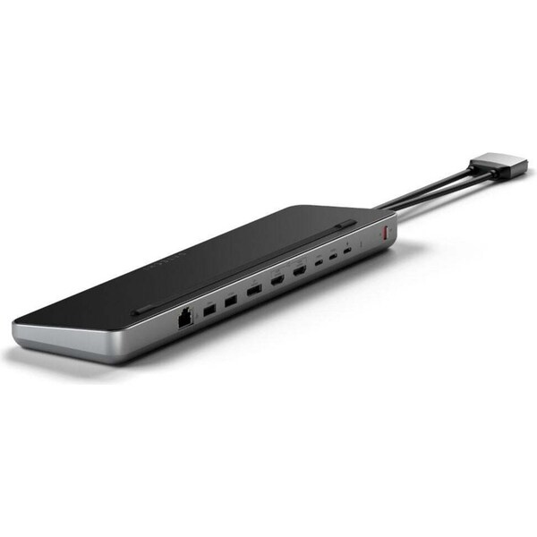Satechi 19cm Dual USB-C Dock Stand USB-A/Ethernet Port For MacBook Air Space GRY