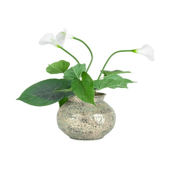 Willow & Silk Hammered Squat Antique Gold 35.5cm Bowl/Pot/Planter