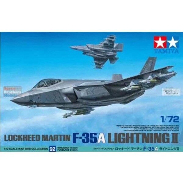 Tamiya 1/72 Lockheed Martin F-35A Lightning II Plastic Model Kit