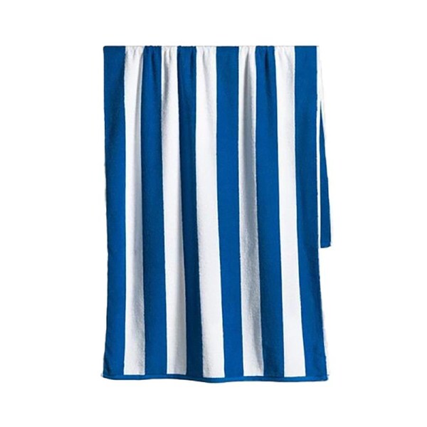 Canningvale Striped Cabana 160cm Cotton Terry Beach Summer Outdoor Towel Royal