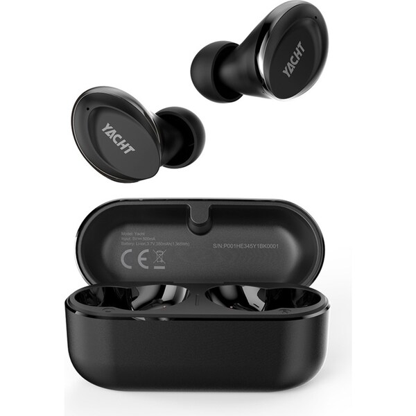 HiFuture Yacht True Wireless Qualcomm Earbuds w/ Noise Cancelling Mic Black