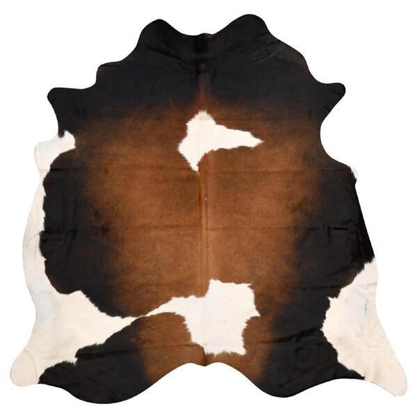 100% Natural Genuine Cowhide Rug/Carpet Black & White Special Reddish Asst