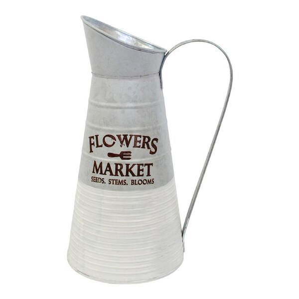 Metal 30cm Watering Jug Flowers Home/Garden Decorative Vitnage Container Tall