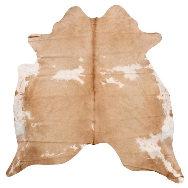 100% Natural Genuine Cowhide Rug/Carpet Beige & White Regular Design Asst