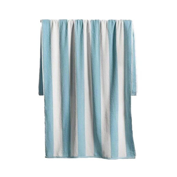 Canningvale Striped Cabana 160cm Cotton Terry Beach Summer Outdoor Towel Blue