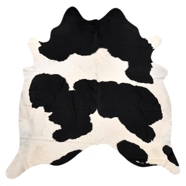 100% Natural Genuine Cowhide Rug/Carpet Black & White Singular Design Asst