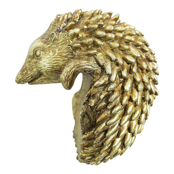 Climbing Adorable 13cm Hedge Hog Resin Pot Hanger Garden Orrament Figurine Gold