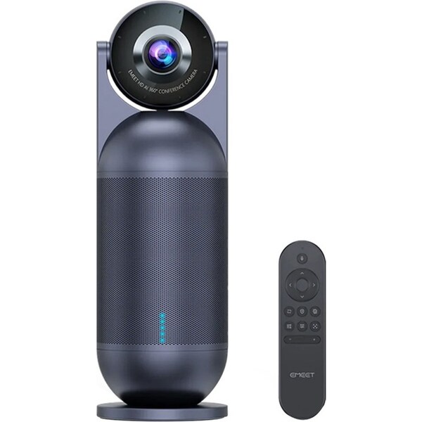 Emeet All-in-One 1080P HD Meeting Capsule Panoramic View Camera Speaker Black
