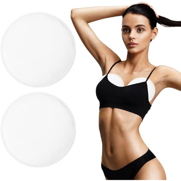 Castor Oil Breast Pads Reusable Organic Castor Oil Pad 2pcs White