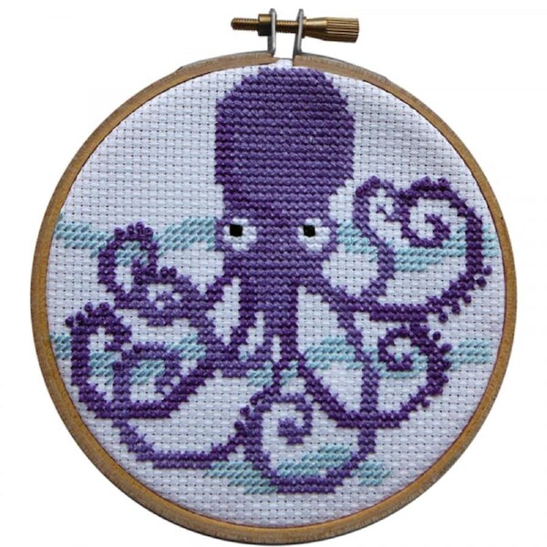 Make It Octopus Cross X Stitch Kit for Beginner 10cm