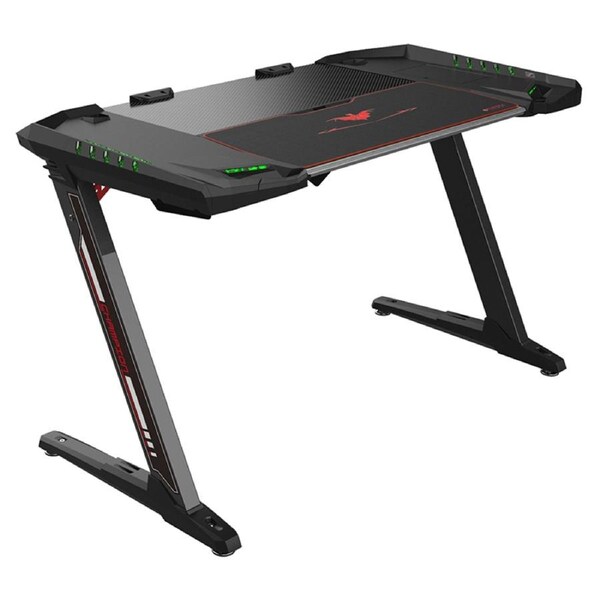 Eureka Ergonomic Z60 Gaming Desk with RGB Lights Black