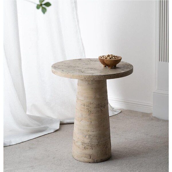 Goran Cement Round Side Table