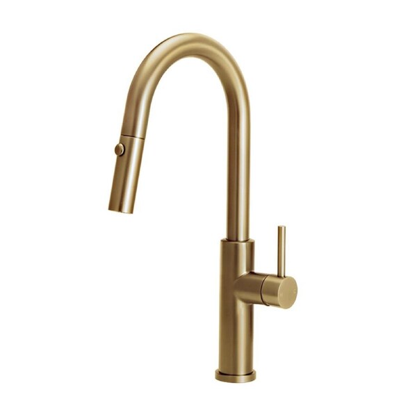 Simplus Pull Out Kitchen Sink Mixer Faucet Tap 360° Swivel Spout Brushed Gold