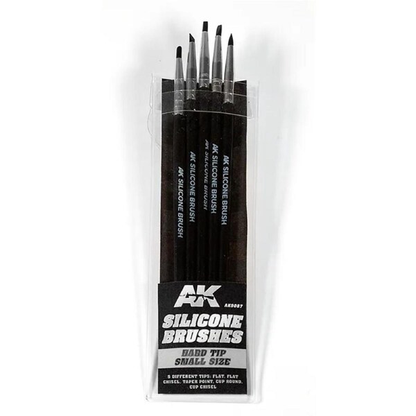 AK Interactive Silicone Brushes Hard Tip Small Size