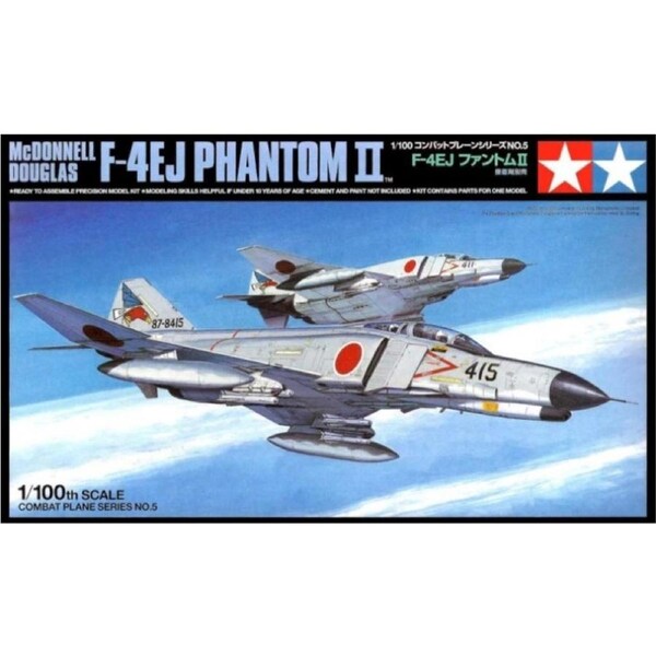 Tamiya 1/100 McDonnell Douglas F-4EJ Phantom II Plastic Model Kit