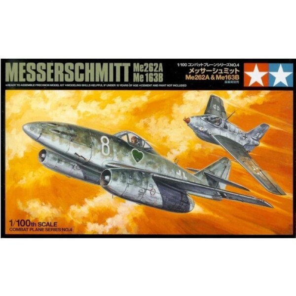 Tamiya 1/100 Messerschmitt Me262A & Me163B Plastic Model Kit