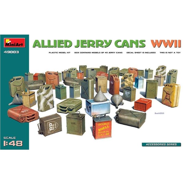 MiniArt 1/48 Allied Jerry Cans WW2 Plastic Model Kit