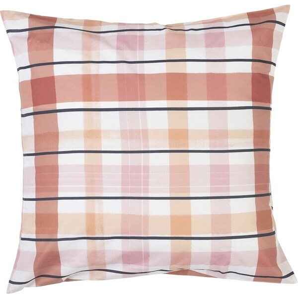 Ecology Isla Size 65 x 65cm Euro Pillowcase Clay/Pink Bedding Organic Cotton