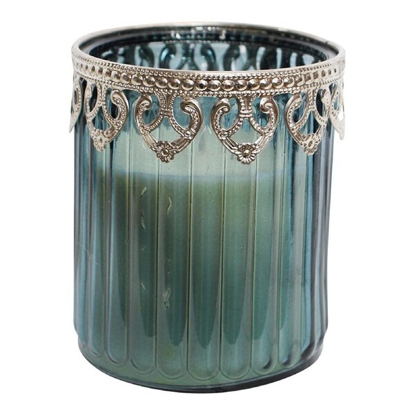 Glass/Wax/Metal 11.5cm Scented Tealight Candle Barly Lake Home Fragrance Blue