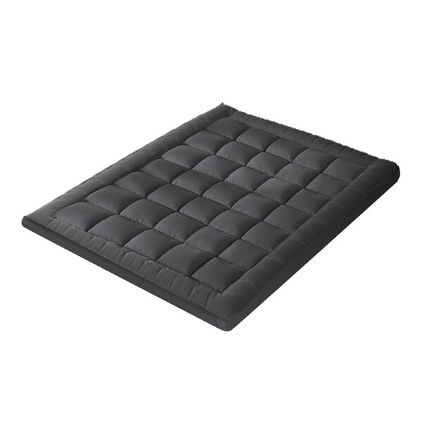 Bedra Bedding Bamboo Charcoal Pillowtop Mattress Topper Protector Cover Double