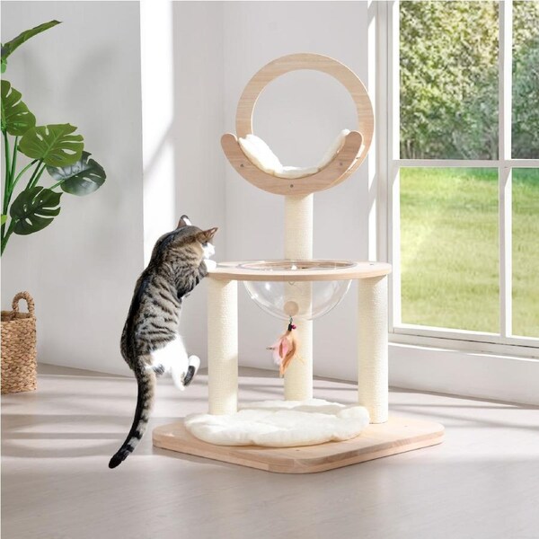 Charlie's Stellar 2 Oak Wood Scandi Cat Tree 81cm