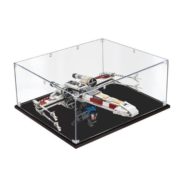 Acrylic Display Case for LEGO 75355 Star Wars X-Wing Starfighter UCS Figure Storage Box Dust Proof Glue Free