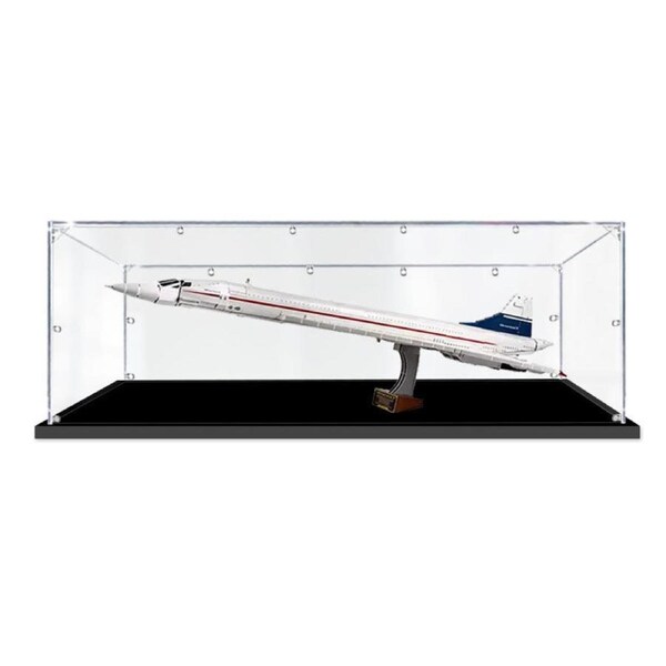 Acrylic Display Case for LEGO 10318 Icons Airbus Concorde Figure Storage Box Dust Proof Glue Free