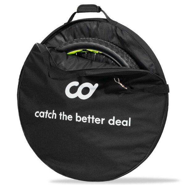 CyclingDeal Bike Bicycle Single Wheel Bag - Quality Foam Pads for 700c Road Bike & 26" 27.5" 29" MTB Wheel with Max Tire Width 3" - Quality Nylon 600D