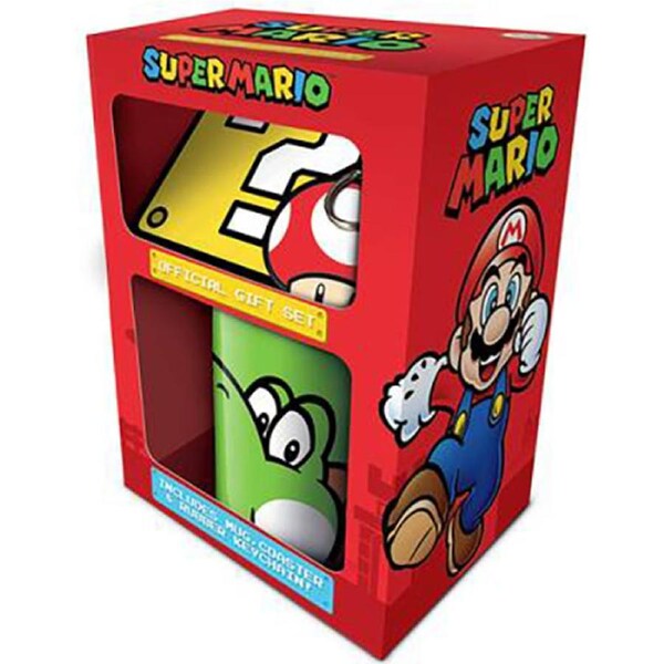 Super Mario Yoshi Mug Coaster and Keychain Gift Set