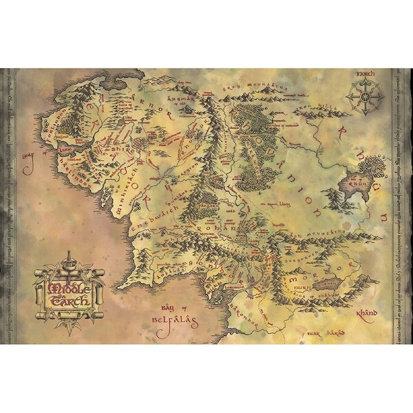The Lord of the Rings Middle Earth Map Maxi Poster (62)