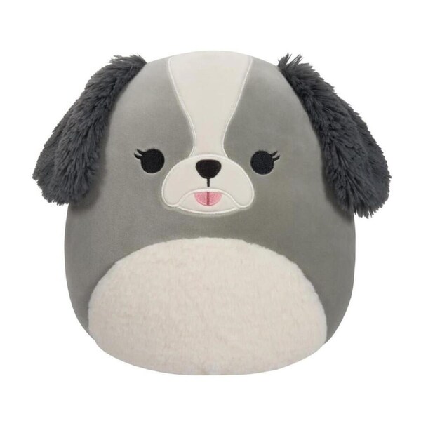 Squishmallows Malu the Grey Shih-Tzu Dog 12 inch Plush