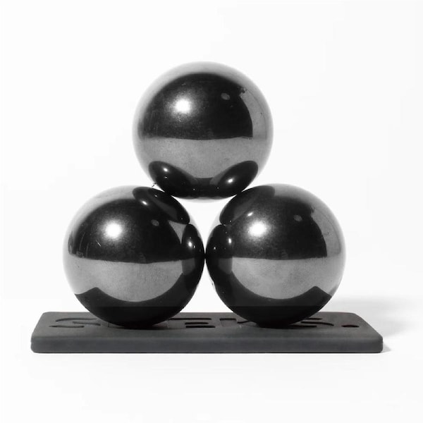 3pc Speks Gunmetal Super 33mm Fidget Sensory Magnetic Desk Ball Toy 14y+