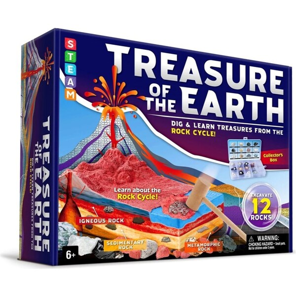 Johnco Treasure Of The Earth Kids/Childrens Adventure Dig Excavation Kit 6y+