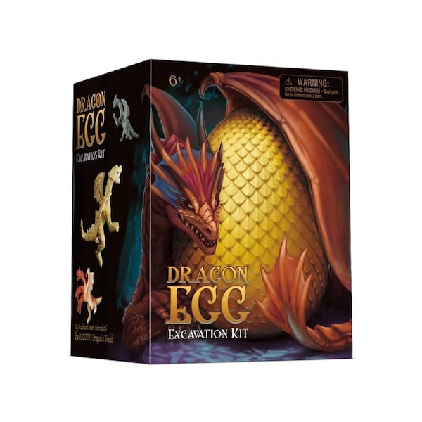 Johnco Dragon Egg Kids/Childrens Adventure Dig Archaeology/Excavation Kit 6y+