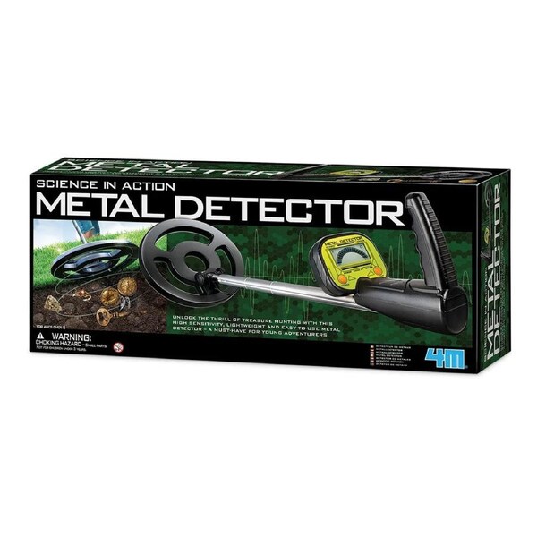 4M Science In Action Kids/Childrens Treasure Hunting Metal Detector Unit 8y+