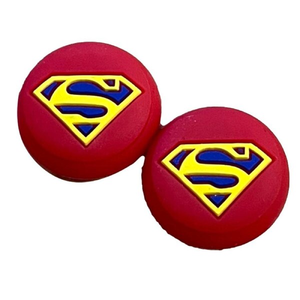 Thumb Grips x 2 For PS4 PS5 XBOXONE Xbox Series X Toggle Cover Cap Red Superman