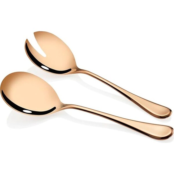 Stanley Rogers Chelsea 2 Piece Fork and Spoon Salad Server Set - Gold